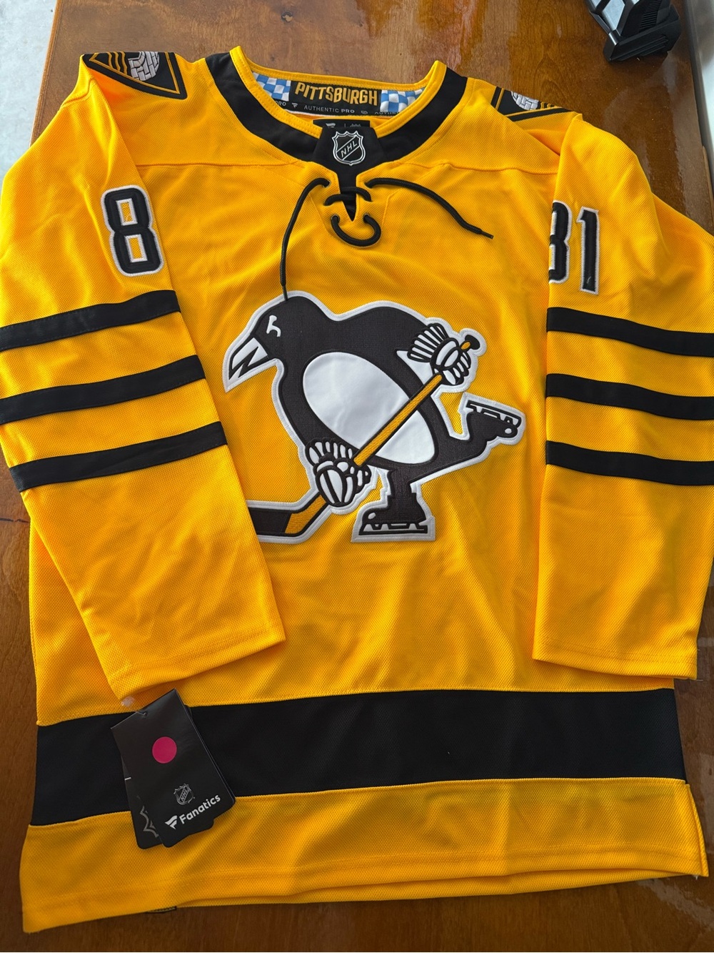 Ben Kindel Pittsburgh Penguins Gold Hockey Jersey - Sz 52 (Large)